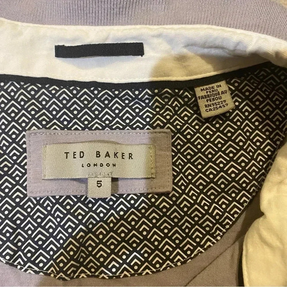 Ted Baker Lilac Button Polo Size 5, USXL - Picture 2 of 7